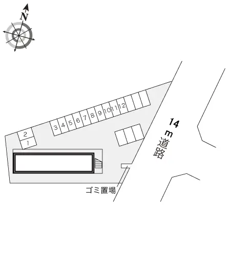 ★手数料０円★札幌市清田区北野六条４丁目　月極駐車場（LP）